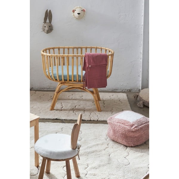 Krémový pratelný ručně tkaný bavlněný dětský koberec 90x130 cm Clouds – Lorena Canals-image-1