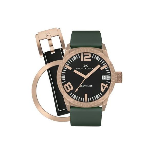 Dámské hodinky Marc Coblen s páskem a kroužkem navíc P80