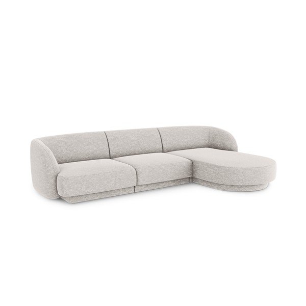Světle šedá rohová pohovka (pravý roh) Miley – Micadoni Home-image-2