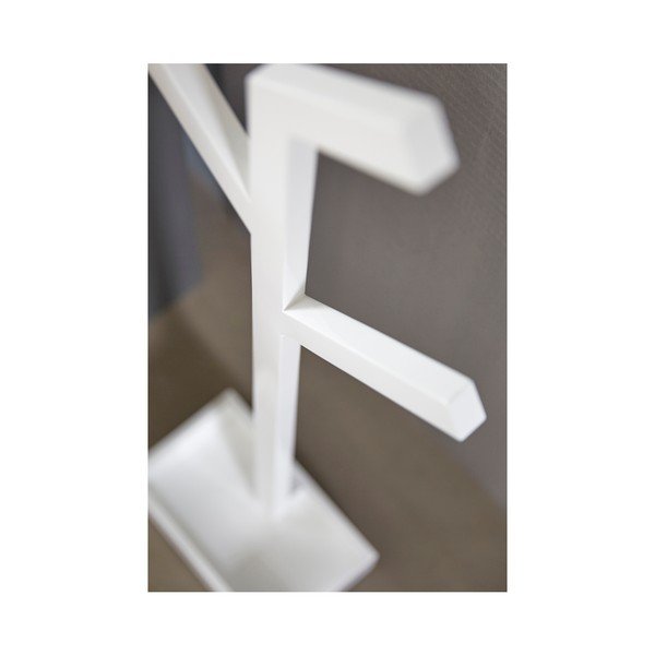 Bílý dřevěný stojan na osušky Wireworks Branch-image-4