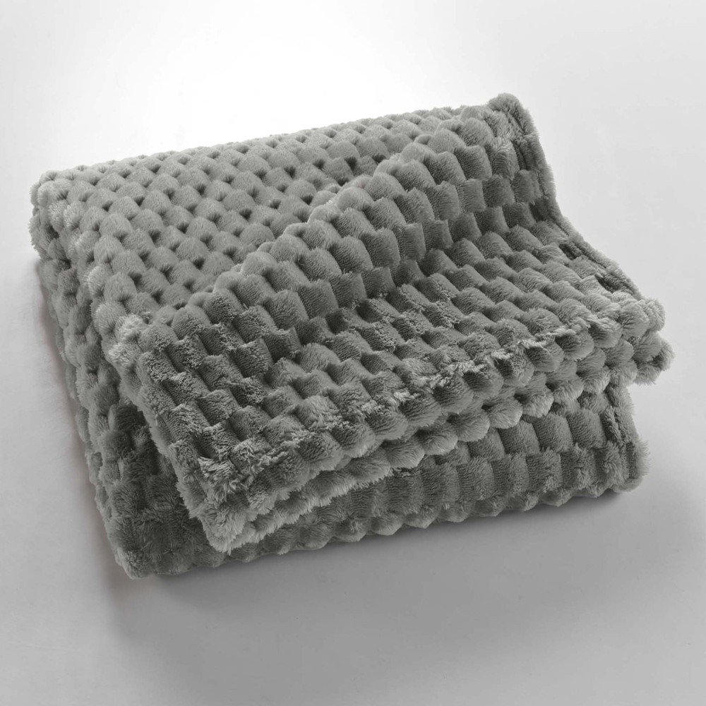 Šedá deka z mikroflanelu 125x150 cm Mini Frosty – douceur d'intérieur