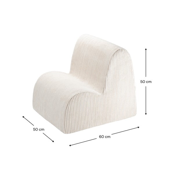 Krémové manšestrové dětské křesílko Cloud – Wigiwama-image-3