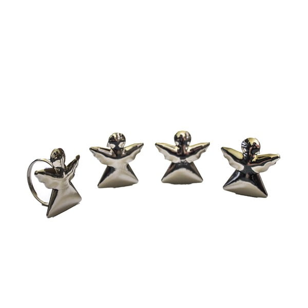 Kovové kroužky na ubrousky v sadě 4 ks Angel – Dakls