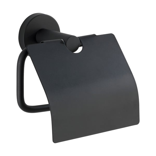 Matně černý nástěnný držák na toaletní papír z nerezové oceli Bosio – Wenko-image-1