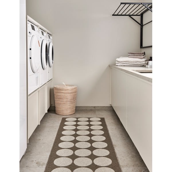 Hnědo-béžový vnitřní a venkovní běhoun 70x240 cm Hugo Walnut Linen – Pappelina-image-1