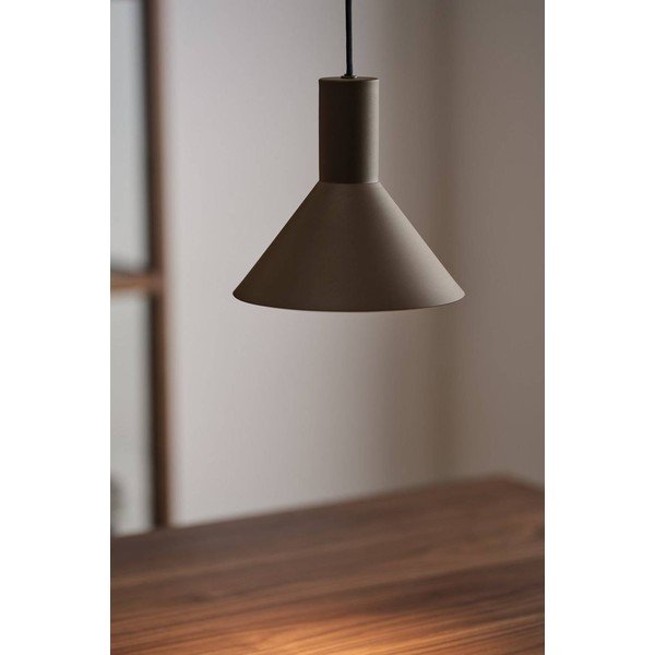 Hnědé hliníkové stmívatelné závěsné svítidlo ø 20,5 cm Evan – Jotex-image-1