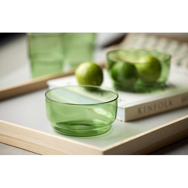 Zelené skleněné misky v sadě 2 ks 500 ml Torino – Lyngby Glas-image-1