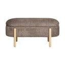 Hnědá lavice z textilie bouclé Branca – House Nordic