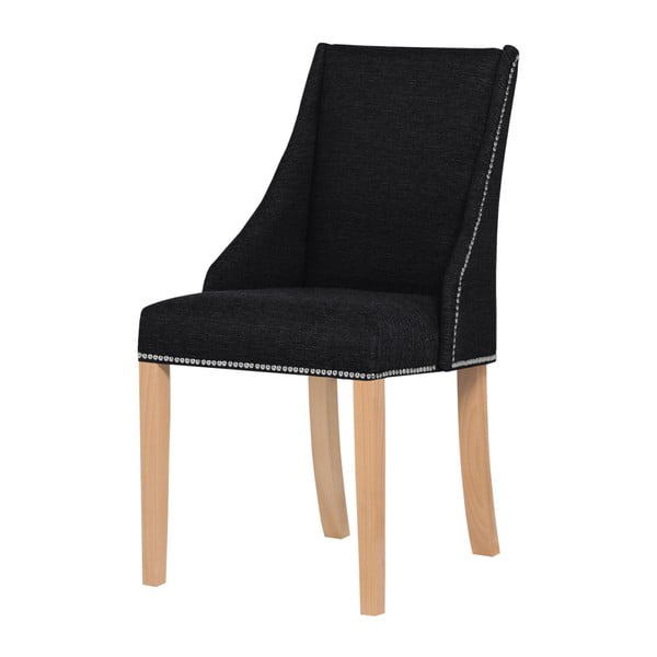 Černá židle s hnědými nohami Ted Lapidus Maison Patchouli