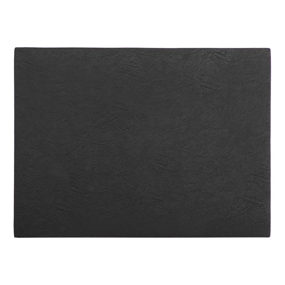 Černé prostírání z imitace kůže ZicZac Troja Rectangle, 33 x 45 cm