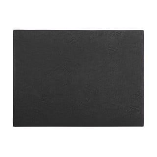 Černé prostírání z imitace kůže ZicZac Troja Rectangle, 33 x 45 cm