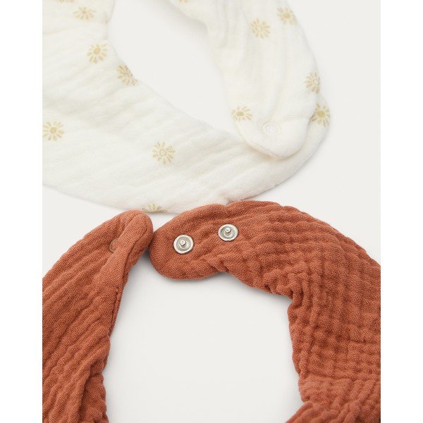 Krémové/v terakotové barvě bavlněné slintáky v sadě 2 ks Olna – Kave Home-image-4