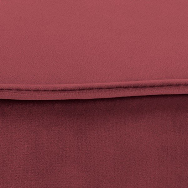 Korálově růžový sametový puf Actona Mie, ⌀ 60 cm-image-1