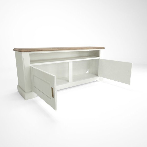 Bílý dřevěný TV stolek Artemob Campton-image-2