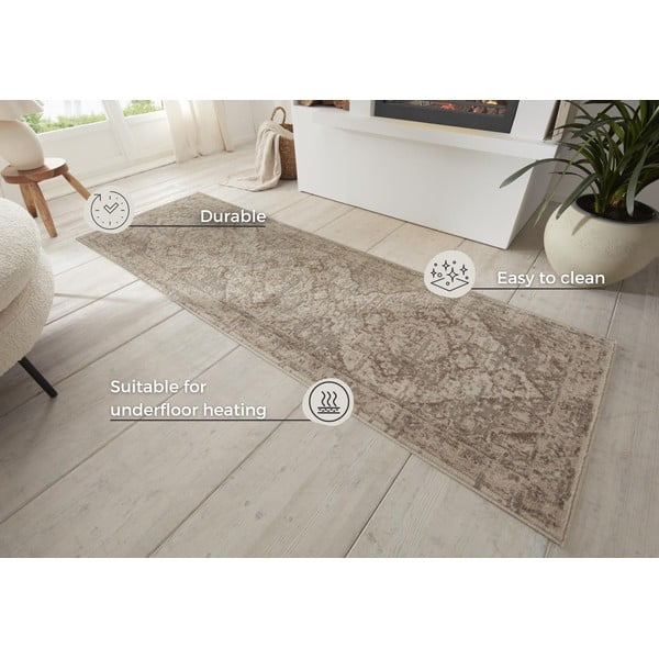 Šedý/béžový běhoun 80x200 cm Terrain Designer Sand – Hanse Home-image-4