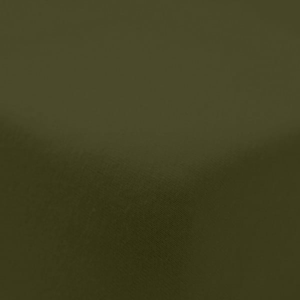 Khaki napínací flanelové prostěradlo 90x190 cm Brushed – Catherine Lansfield-image-2