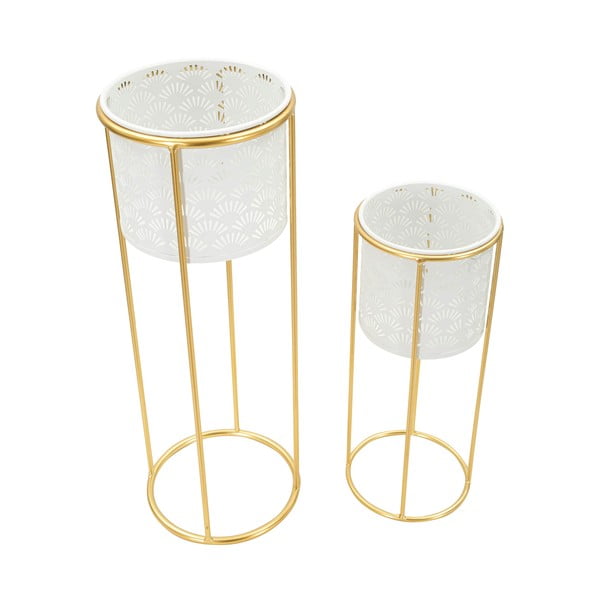 Kovové stojany na květiny v sadě 2 ks ø 17 cm (výška 46 cm) Whity – Mauro Ferretti-image-2