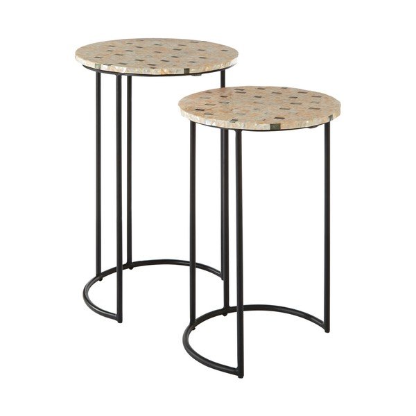 Kulaté odkládací stolky v sadě 2 ks ø 38 cm Halle – Premier Housewares-image-2