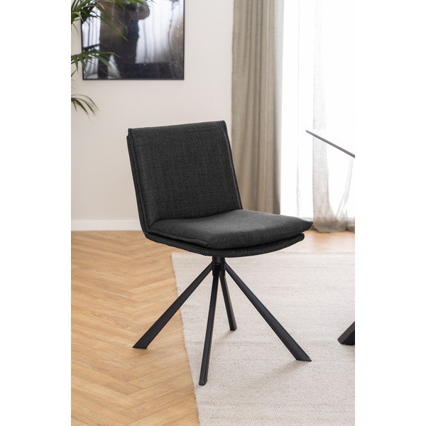 Tmavě šedá jídelní židle Flynn – Actona-image-1