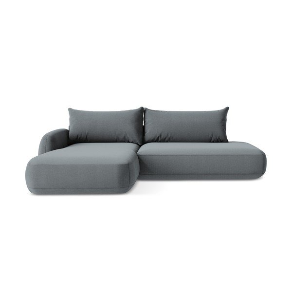 Šedomodrá rozkládací rohová pohovka (levý roh/s lenoškou) Hale – Makamii