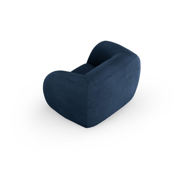 Modré křeslo z textilie bouclé Essen – Cosmopolitan Design-image-3