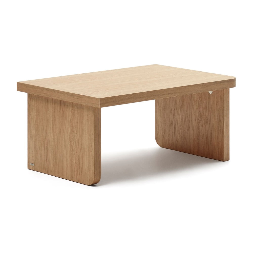 Konferenční stolek v dekoru dubu v přírodní barvě 89x62 cm Oaq – Kave Home