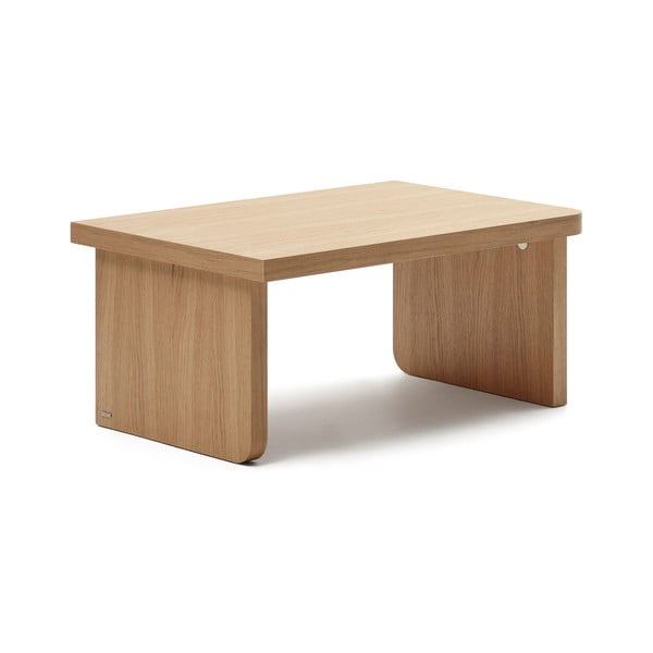 Konferenční stolek v dekoru dubu v přírodní barvě 89x62 cm Oaq – Kave Home