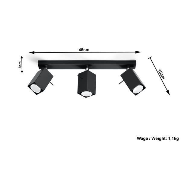Černé stropní světlo Sollux Toscana-image-3