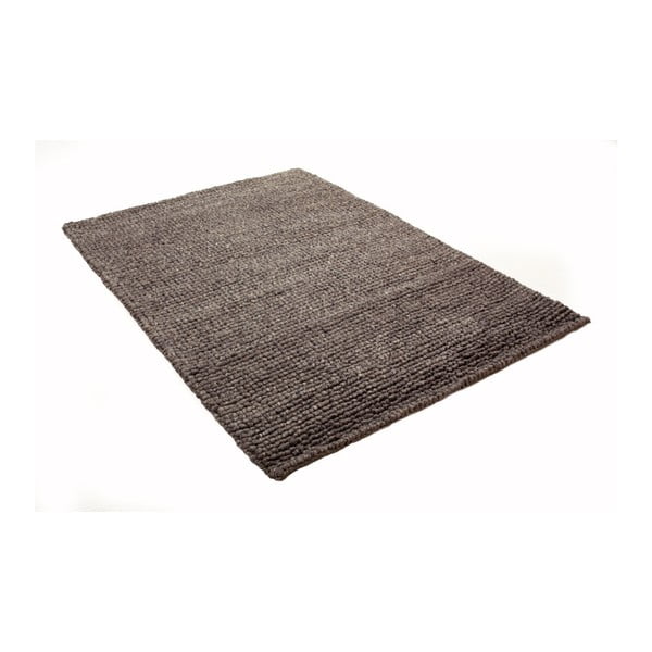 Hnědý koberec z vlny a bavlny Cotex, 140 x 200 cm