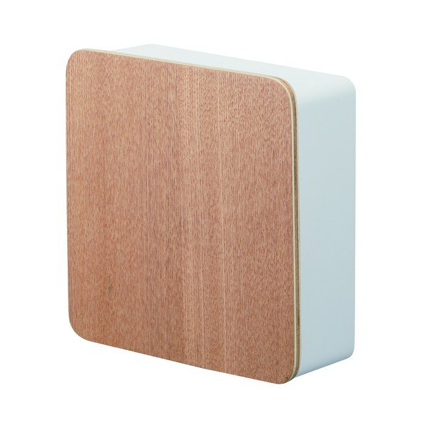 Bílá skřínka na klíče s dvířky z překližky Yamazaki Rin-image-2