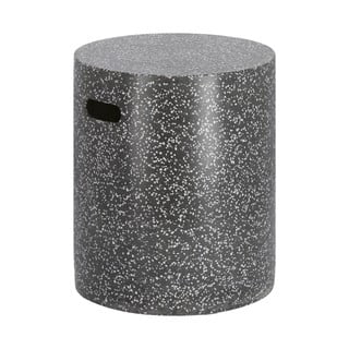 Černý betonový odkládací stolek Kave Home Jenell, ⌀ 35 cm