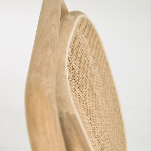 Křeslo s výpletem z třtinového výpletu v béžovo-přírodní barvě Doriane – Kave Home-image-1