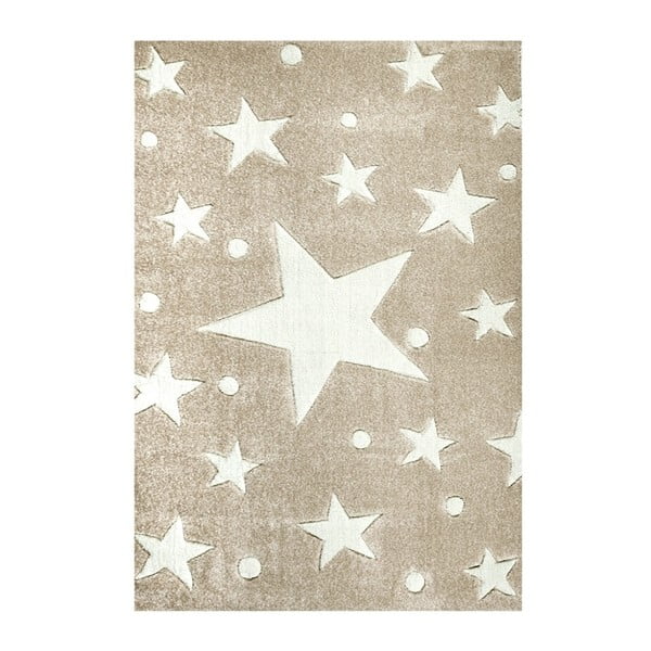Béžový dětský koberec Happy Rugs Stars, 120 x 180 cm
