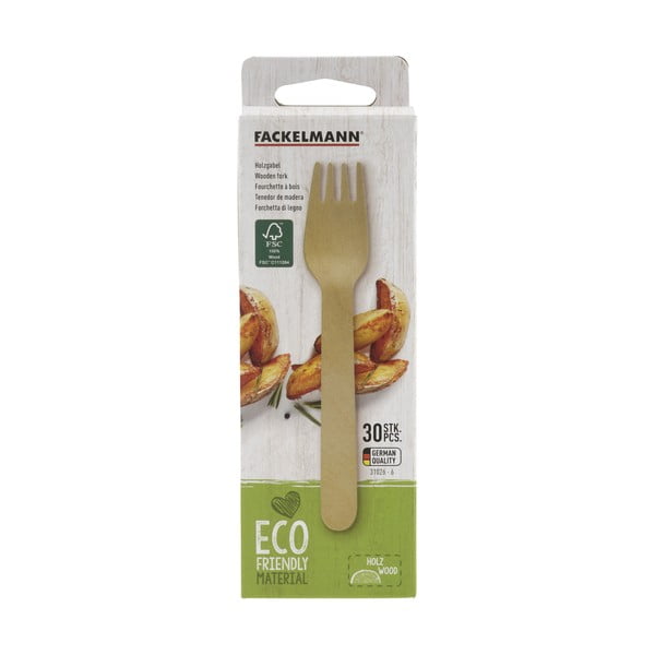 Sada 30 dřevěných vidliček Fackelmann Nature-image-1