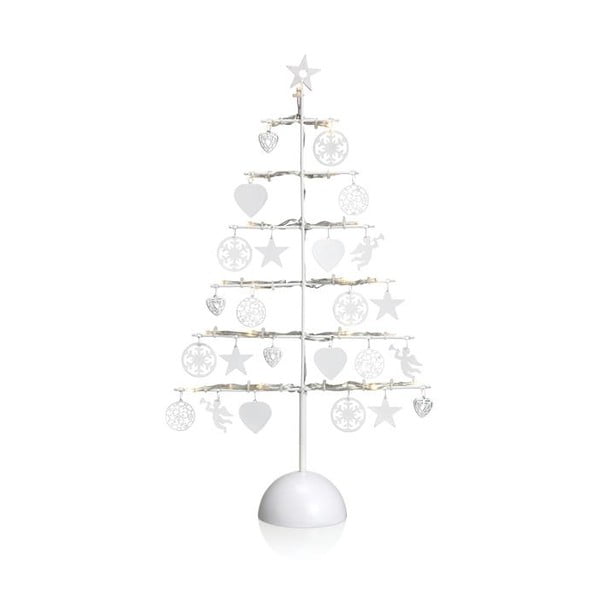 Bílá LED světelná dekorace Markslöjd Borken, výška 45 cm