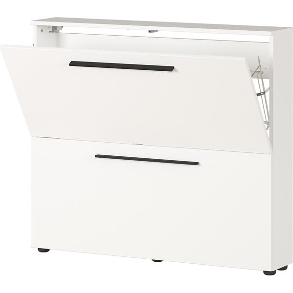 Bílý závěsný výklopný botník Utah - Germania-image-2