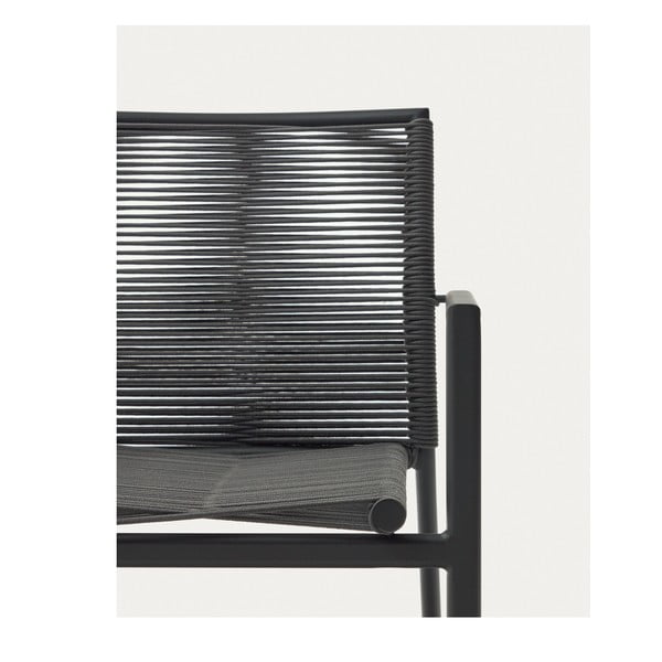 Tmavě šedá kovová zahradní židle Culip – Kave Home-image-1