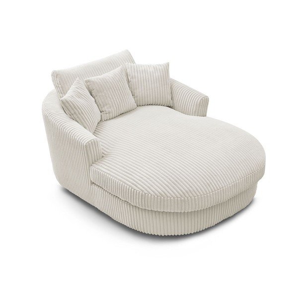 Béžové manšestrové křeslo Belem – Bobochic Paris-image-4