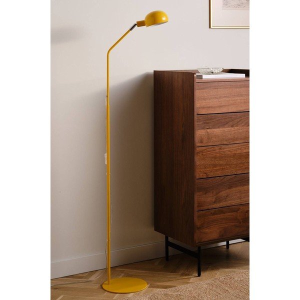 Žlutá kovová stojací lampa s ohybatelnou konstrukcí (výška 146 cm) Lincon – Jotex-image-2