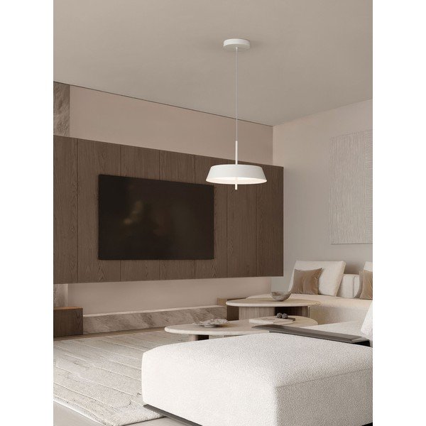 Bílé hliníkové LED stmívatelné závěsné svítidlo ø 45 cm Velio – Nova Luce-image-1