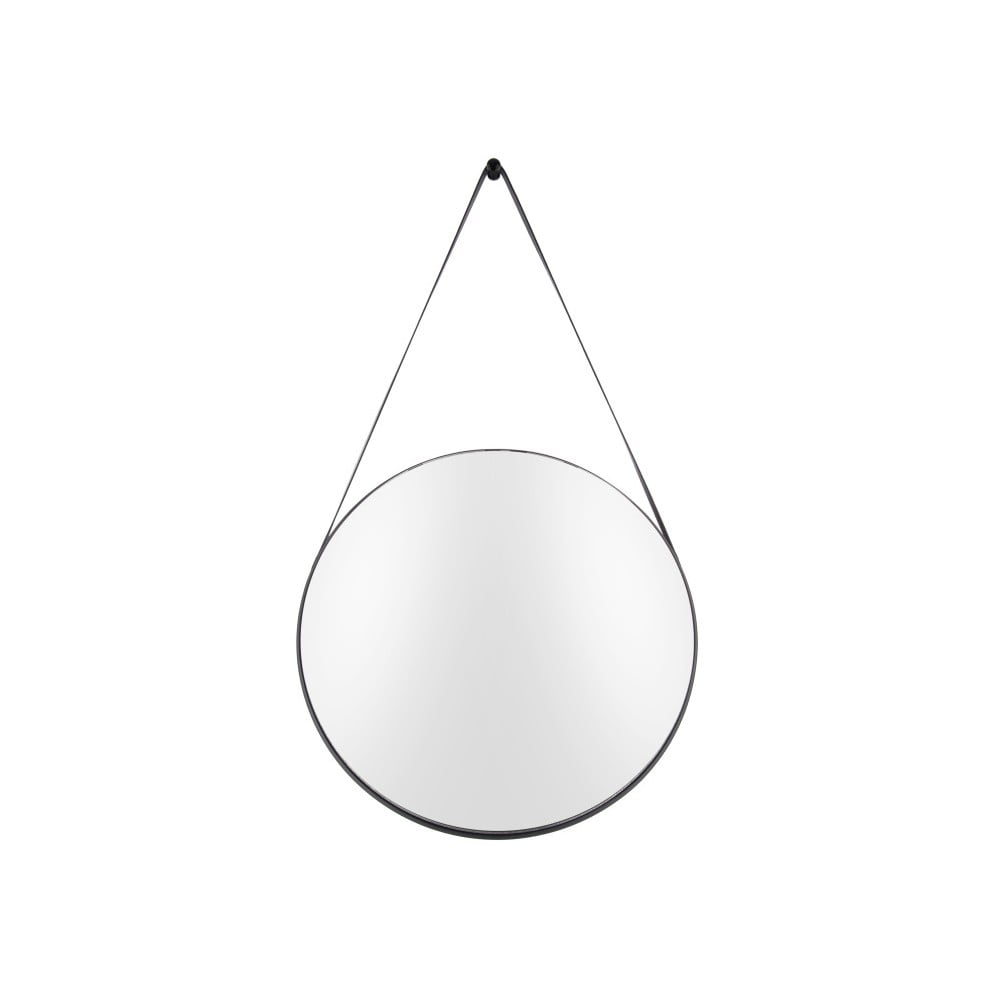Nástěnné zrcadlo s rámem v černé barvě PT LIVING Balanced, ø 47 cm
