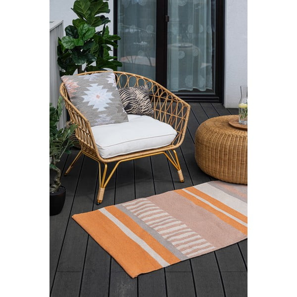 Béžovo-oranžový oboustranný venkovní koberec z recyklovaného plastu Green Decore Bella, 120 x 180 cm-image-2