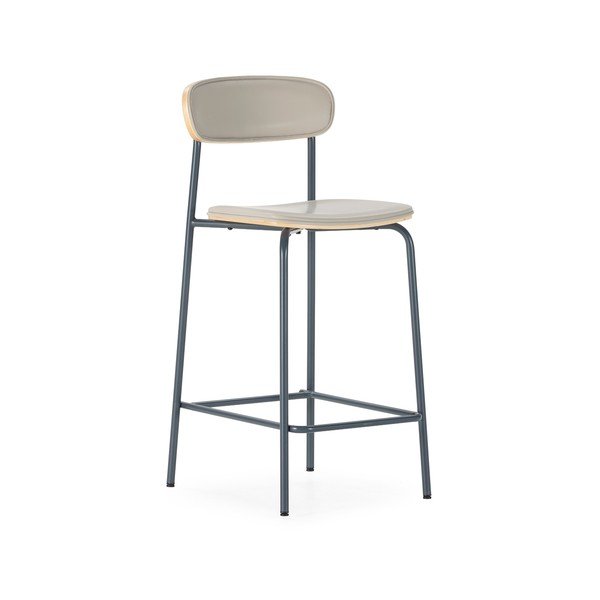 Béžové čalouněné barové židle v sadě 2 ks (výška sedáku 65,5 cm) Saula – Marckeric