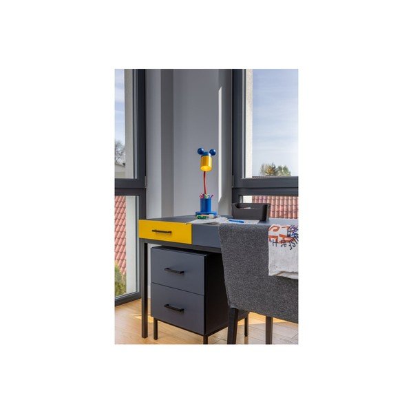 Modrá stolní lampa s kovovým stínidlem (výška 50 cm) Mouse – GTV-image-2