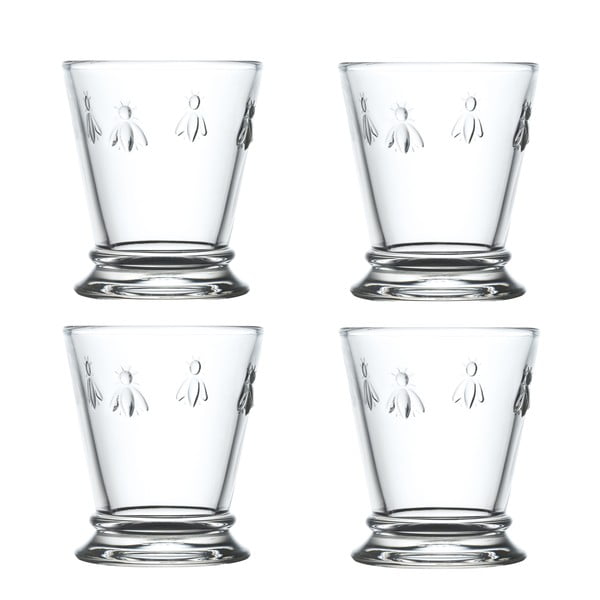 Sada 4 skleněných sklenic La Rochère Abeille Mismo