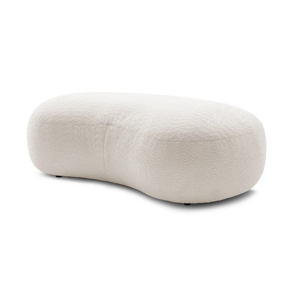 Bílá podnožka z textilie bouclé Saint-Germain – Bobochic Paris-image-3