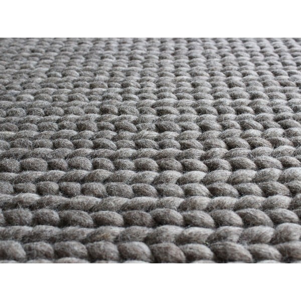 Ořechově hnědý pletený vlněný koberec Wooldot Braided Rugs, 170 x 240 cm-image-2