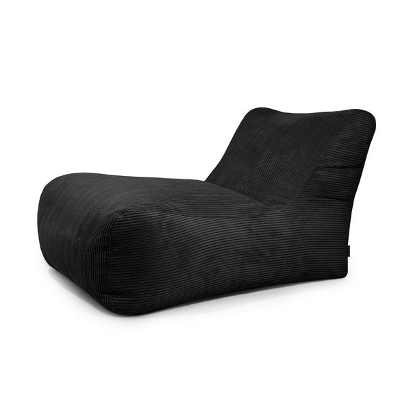 Černý manšestrový sedací vak Lounge 100 – SLOWDOWN
