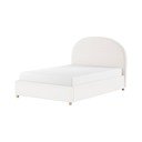 Bílá čalouněná dvoulůžková postel s úložným prostorem s roštem 140x200 cm Moon – Vipack