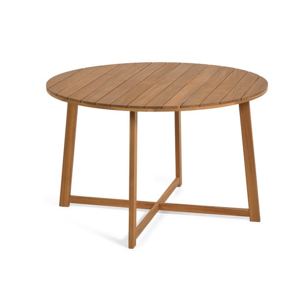 Zahradní jídelní stůl z akáciového dřeva Kave Home Dafne, ⌀ 120 cm